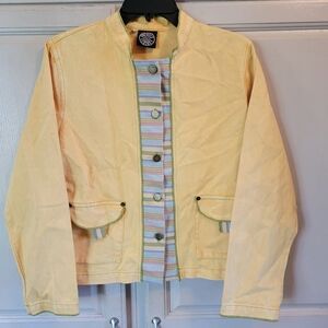Vintage Produce Company Yellow Button Up Jacket